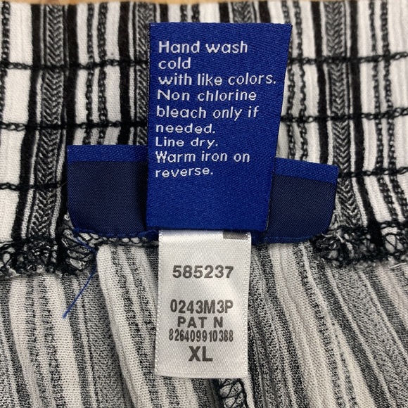 Apt. 9 Brand Ladies Crops/Pants Size XL Rayon Stripes Lightweight Elastic Waist - Picture 7 of 11